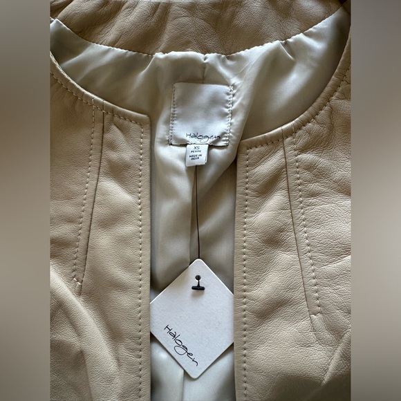 🆕 Halogen | Leather Jacket Size XSP - Picture 4 of 11
